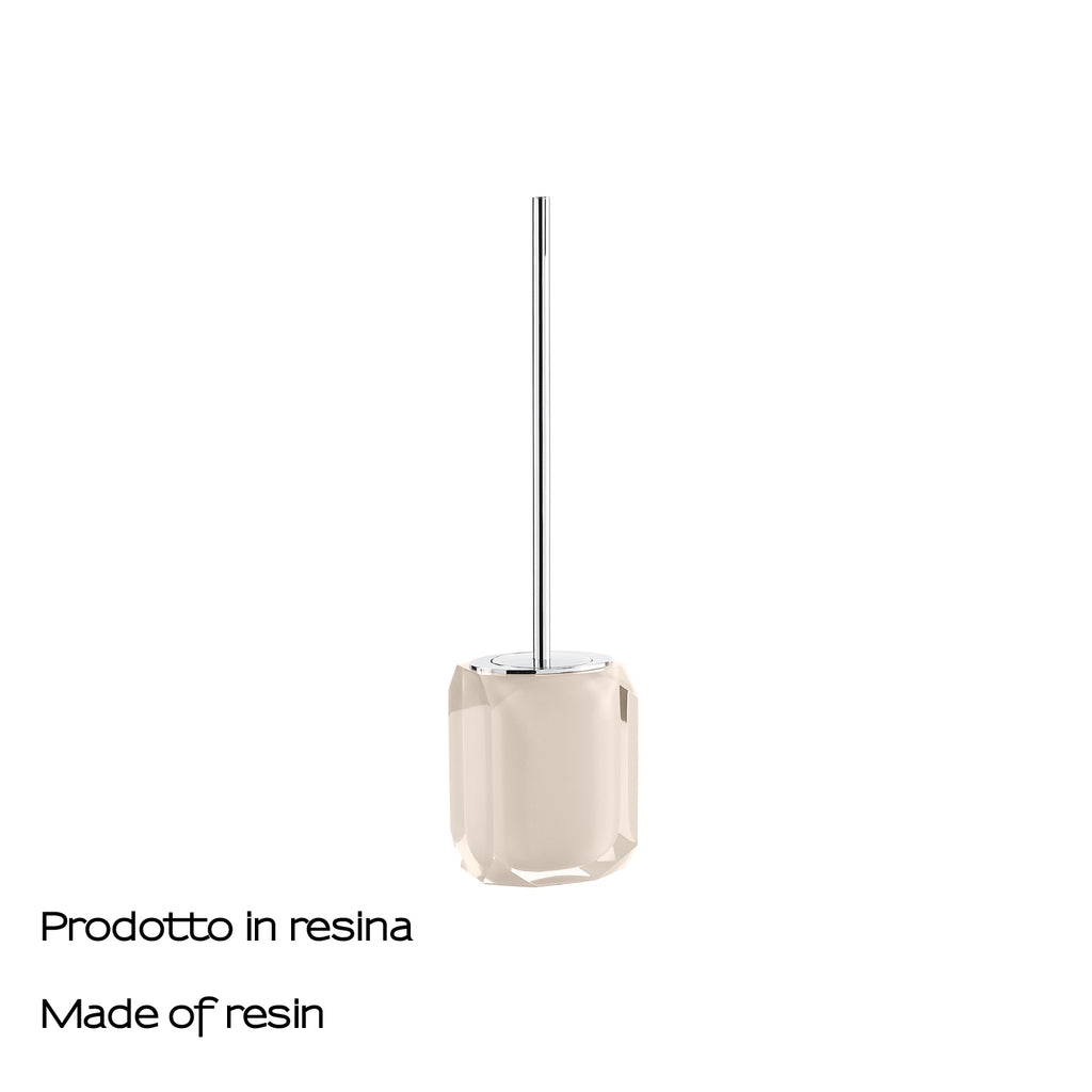 Scopino con ciuffo in setole Gedy serie Chanelle - Tortora Chiaro