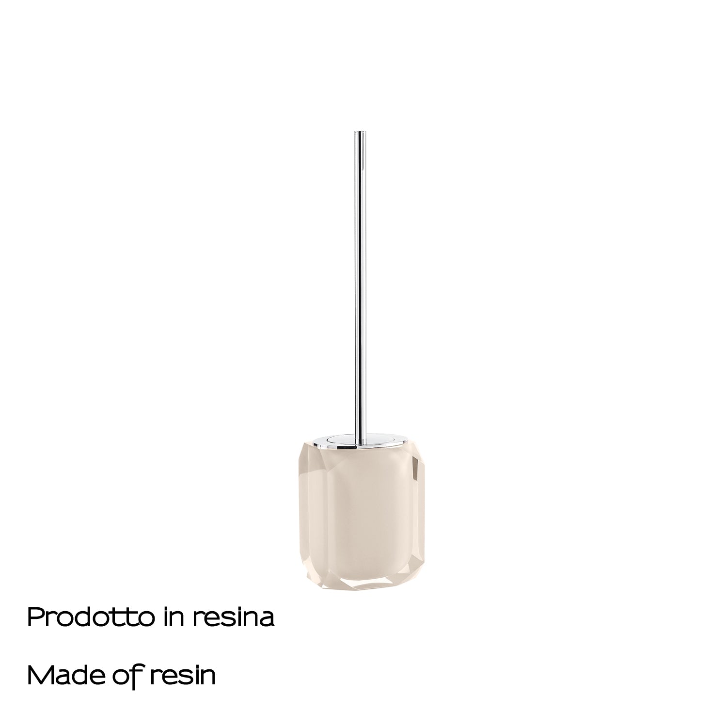 Scopino con ciuffo in setole Gedy serie Chanelle - Tortora Chiaro