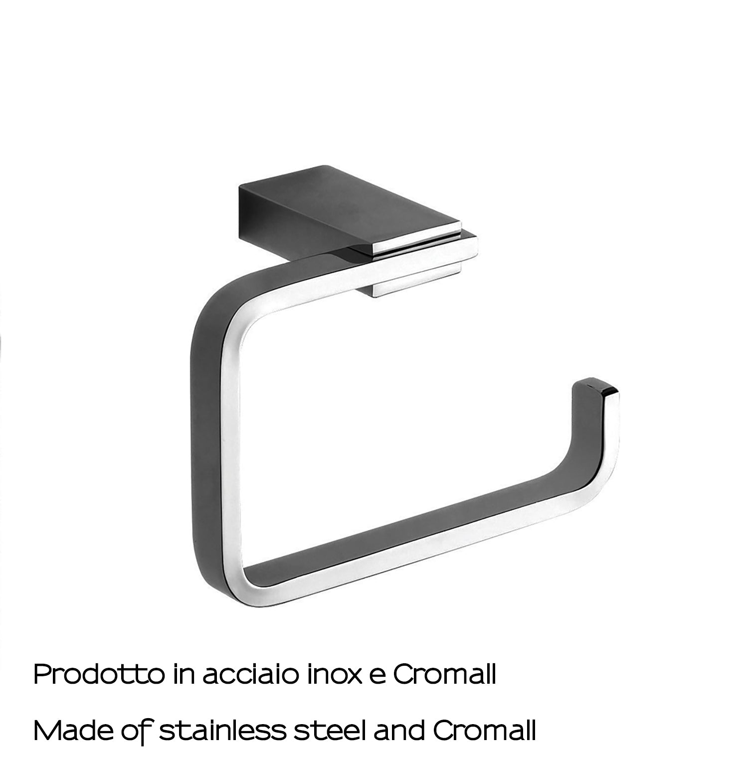 Portarotolo in Acciaio Inox di Gedy serie Kansas - Cromato