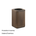 Portaspazzolini da appoggio in bambÃ¹ Gedy modello Dafne - Noce