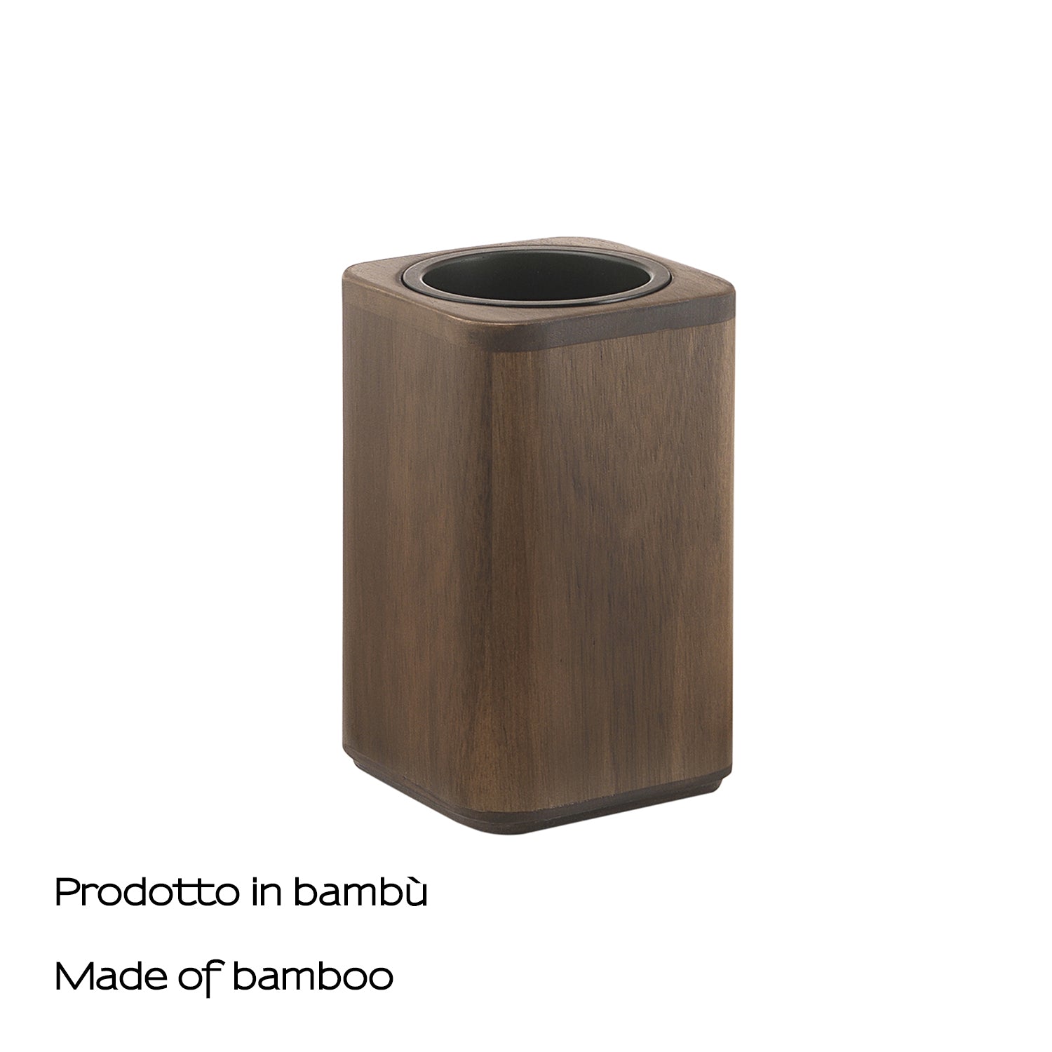 Portaspazzolini da appoggio in bambÃ¹ Gedy modello Dafne - Noce