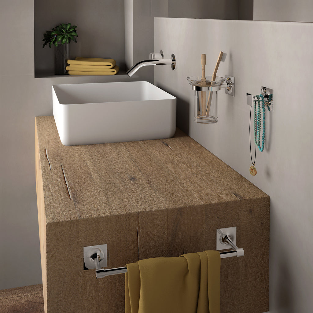 Porta asciugamani 35 cm in ottone e Cromall Wizard di Gedy - Cromato