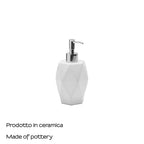 Dosasapone in ceramica con erogatore cromato Gedy serie Dalia - Bianco