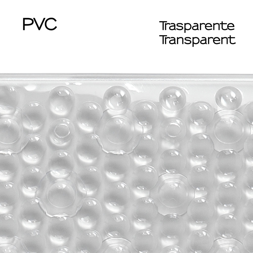 Tappeto antiscivolo doccia 53x53 modello Solid di Gedy - Trasparente