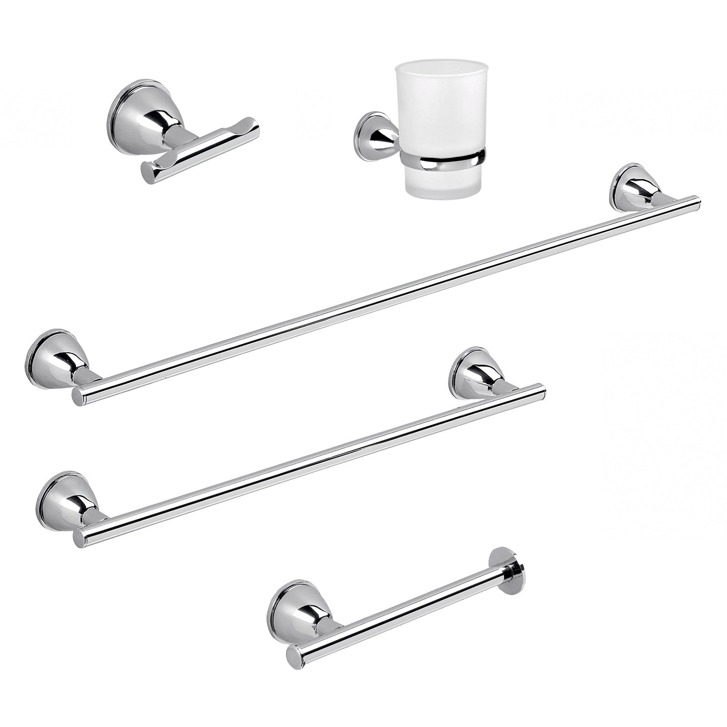 Set 5 pezzi in Acciaio Inox di Gedy serie Genziana - Cromato