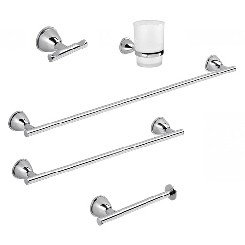 Set 5 pezzi in Acciaio Inox di Gedy serie Genziana - Cromato