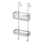 Portaoggetti doccia angolare a 2 ripiani modello Apollo di Gedy - Cromato