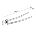 Portasalviette a snodo a muro Vermont Pro di Gedy - Cromato