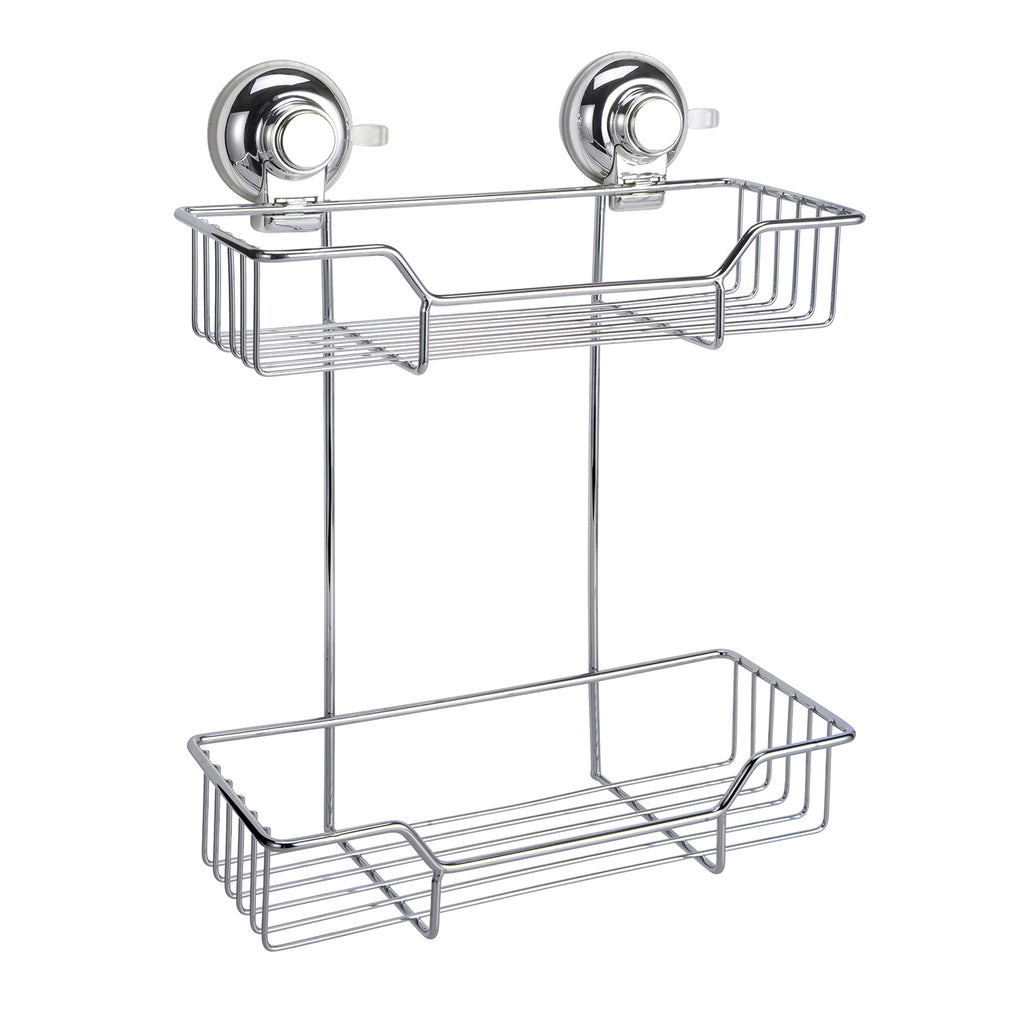 Portaoggetti doccia doppio in filo di Gedy serie Hot - Cromato