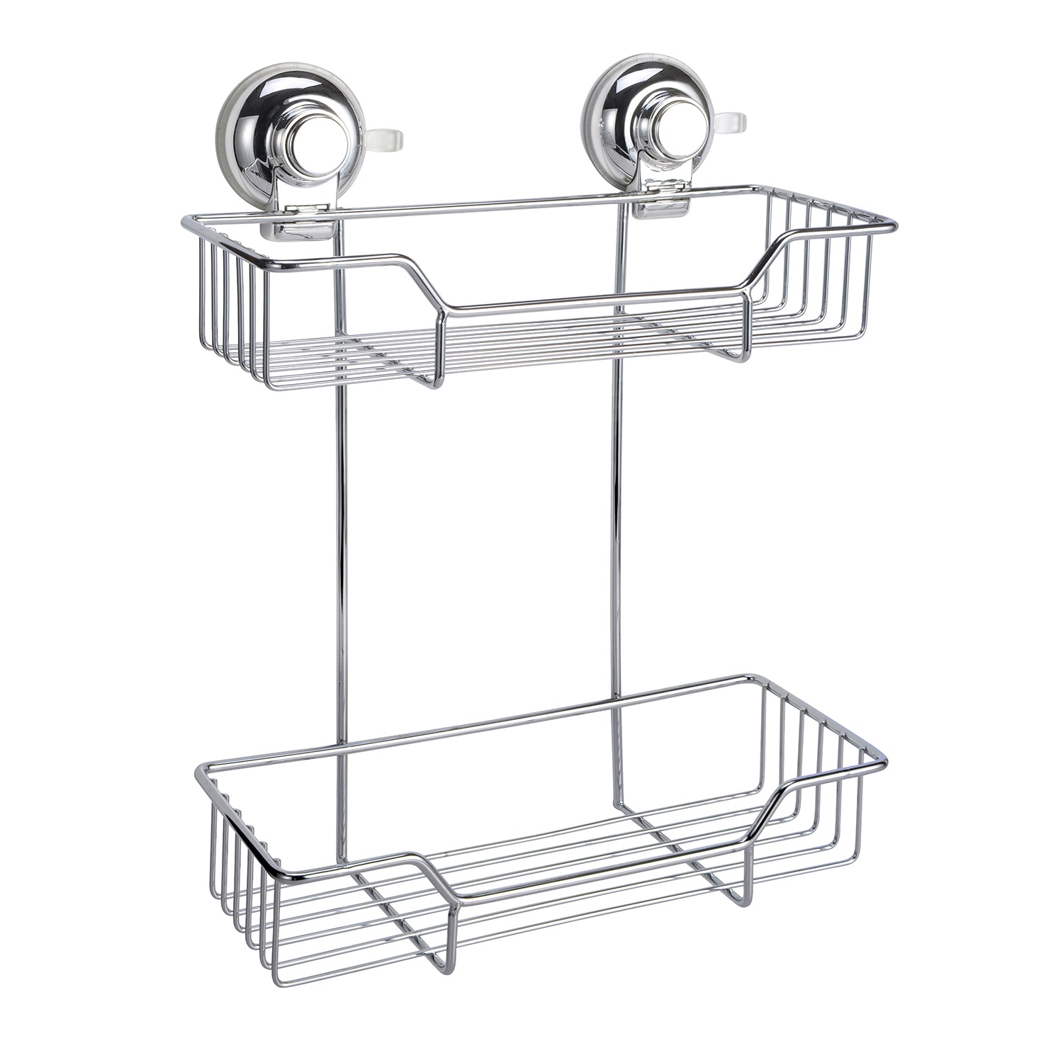 Portaoggetti doccia doppio in filo di Gedy serie Hot - Cromato