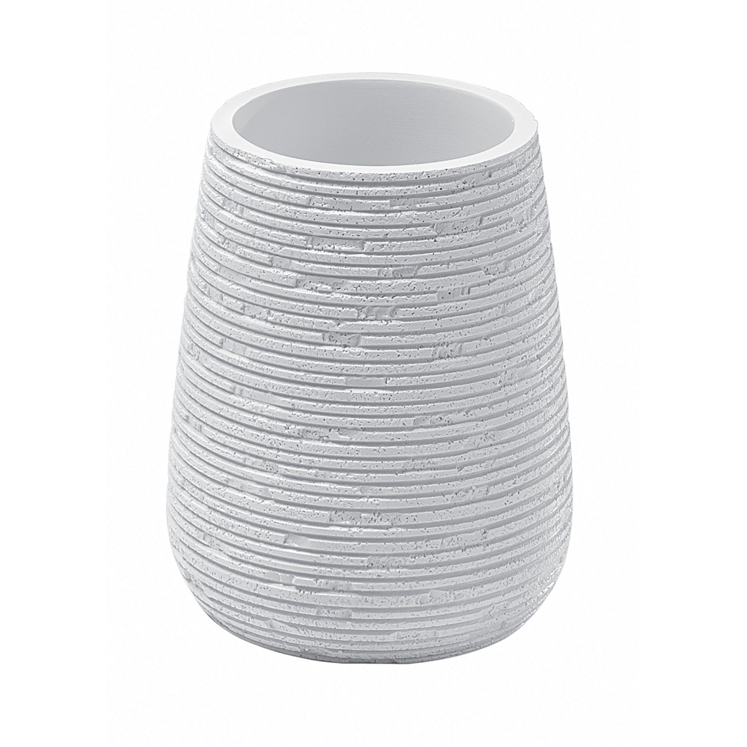 Portaspazzolini da appoggio in resina Gedy serie Gemini - Bianco