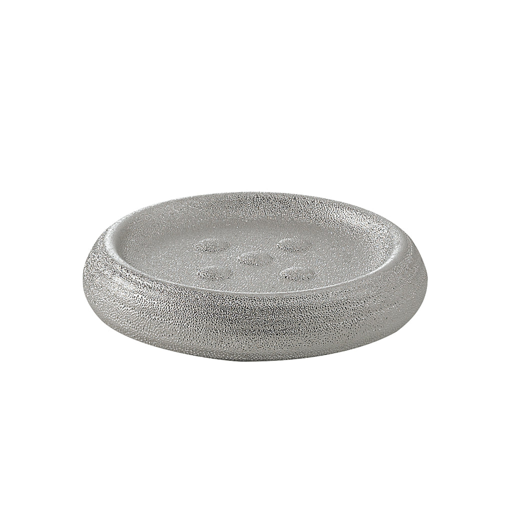 Portasapone da appoggio in ceramica Gedy modello Astrid - Argento