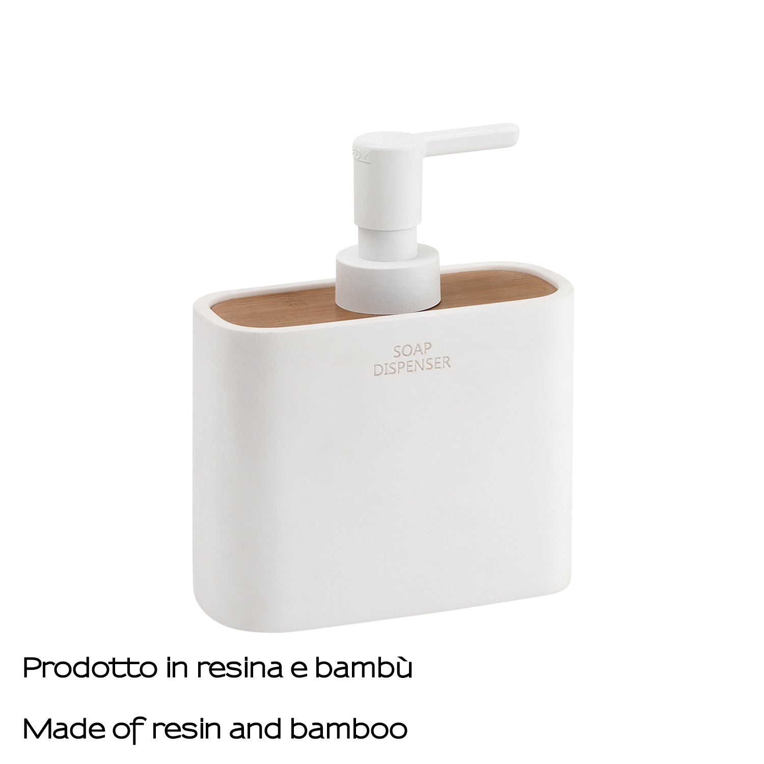 Dispenser sapone da appoggio con erogatore Gedy modello Ninfea - Bianco Matt