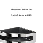 Portaoggetti doccia angolare modello Zante di Gedy - Cromato/Nero