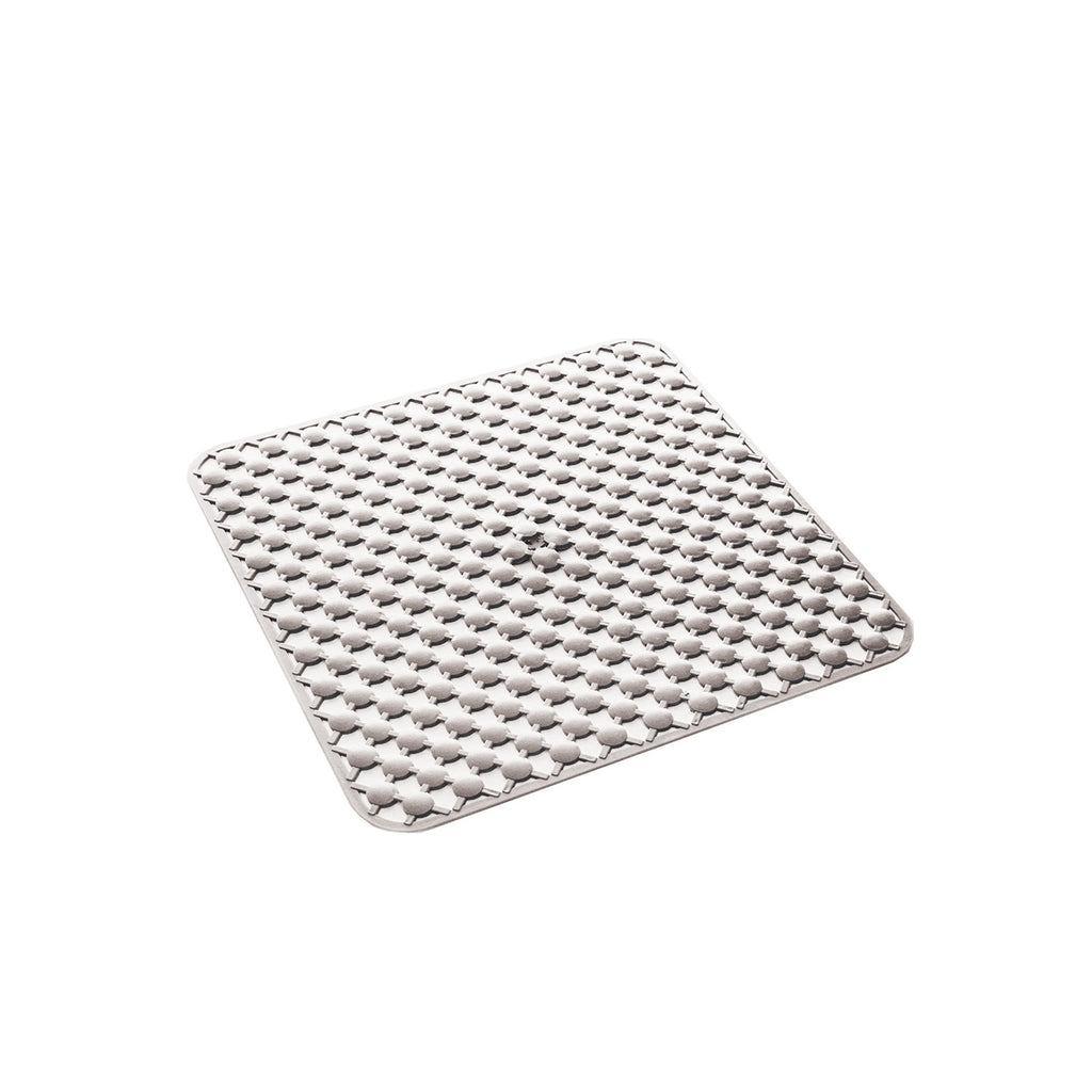 Tappeto antiscivolo doccia 53x53 in gomma modello Geo di Gedy - Bianco