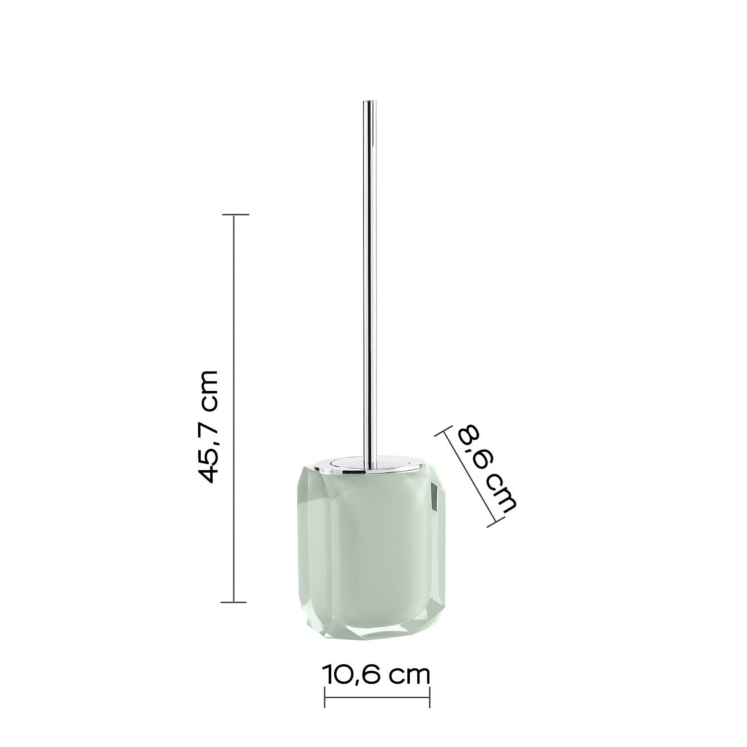 Scopino con ciuffo in setole Gedy serie Chanelle - Verde Menta