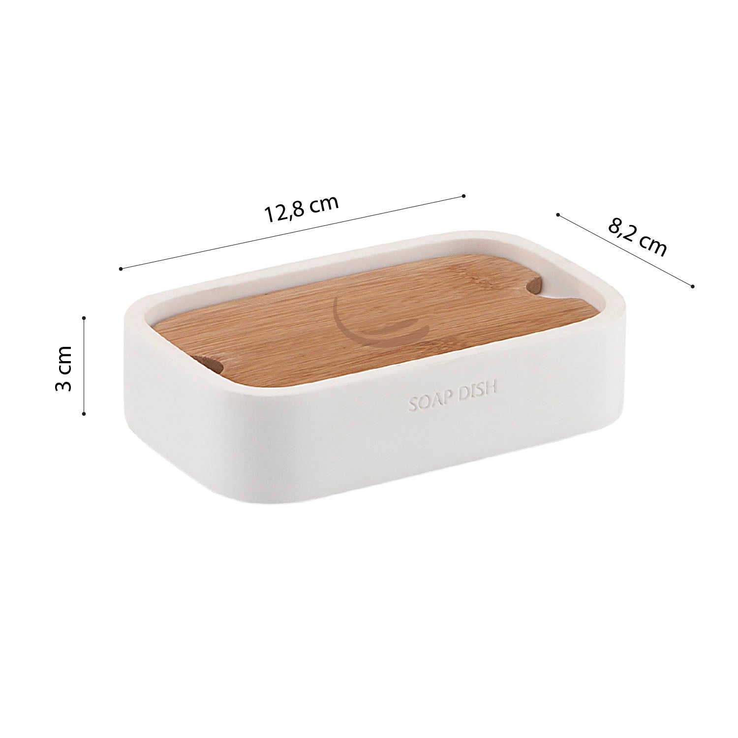 Portasapone da appoggio Gedy modello Ninfea - Bianco Matt