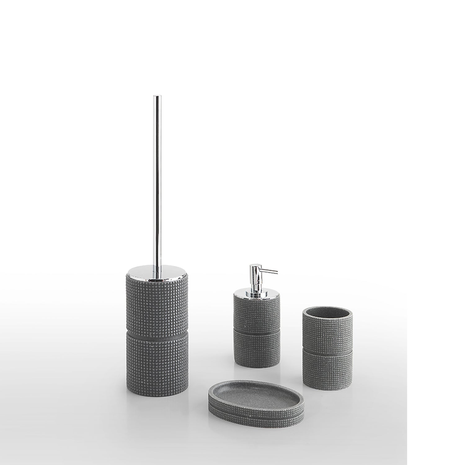 Dosasapone in resina con erogatore Gedy serie Petra - Grigio