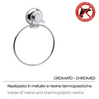 Porta asciugamani ad anello di Gedy serie Hot - Cromato