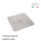 Tappeto antiscivolo doccia 53x53 in gomma modello Geo di Gedy - Bianco