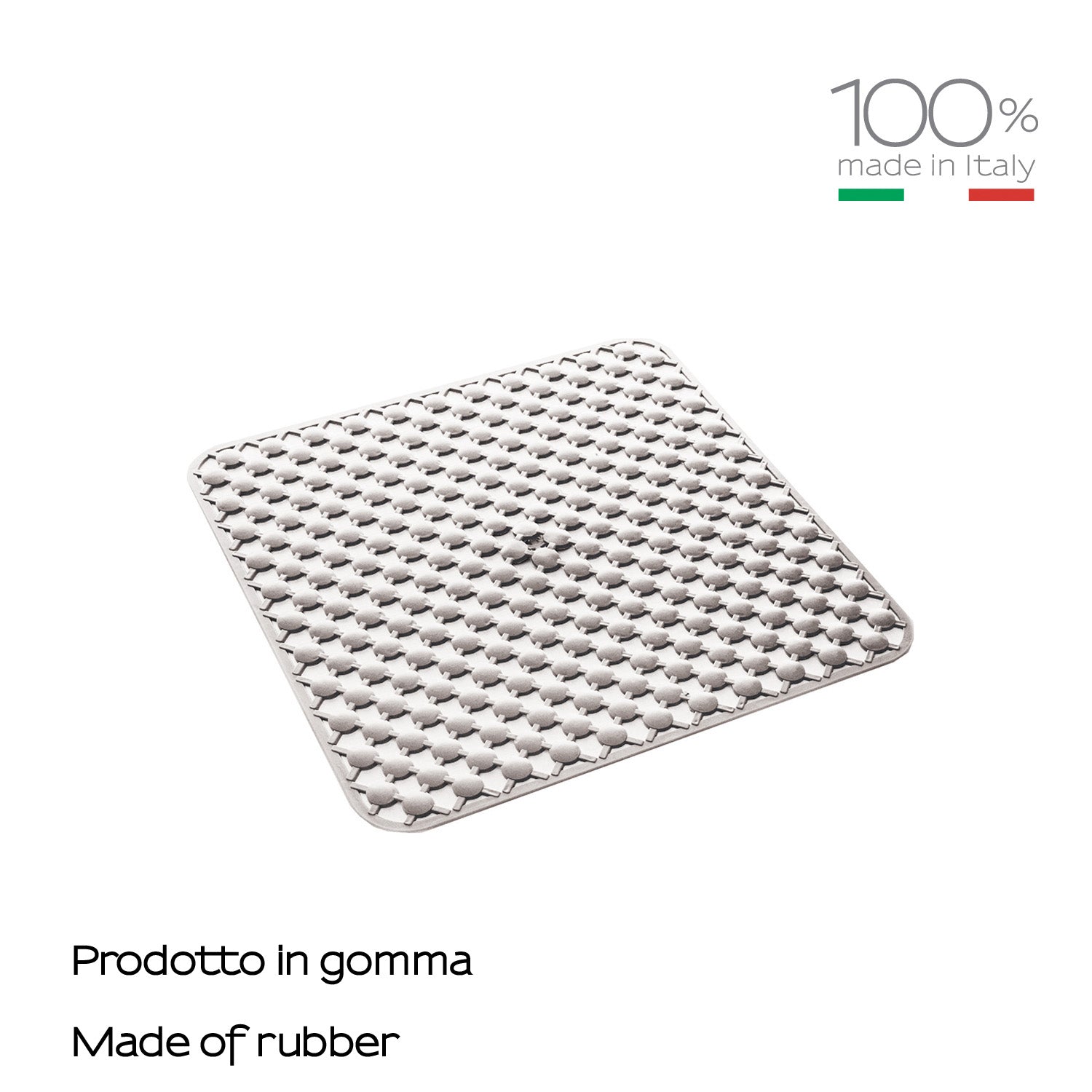 Tappeto antiscivolo doccia 53x53 in gomma modello Geo di Gedy - Bianco