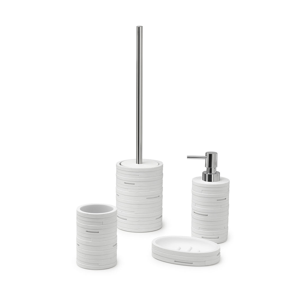 Portaspazzolini in resina Gedy serie Helen - Bianco