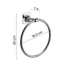 Porta asciugamani ad anello in ottone e Cromall Wizard di Gedy - Cromato