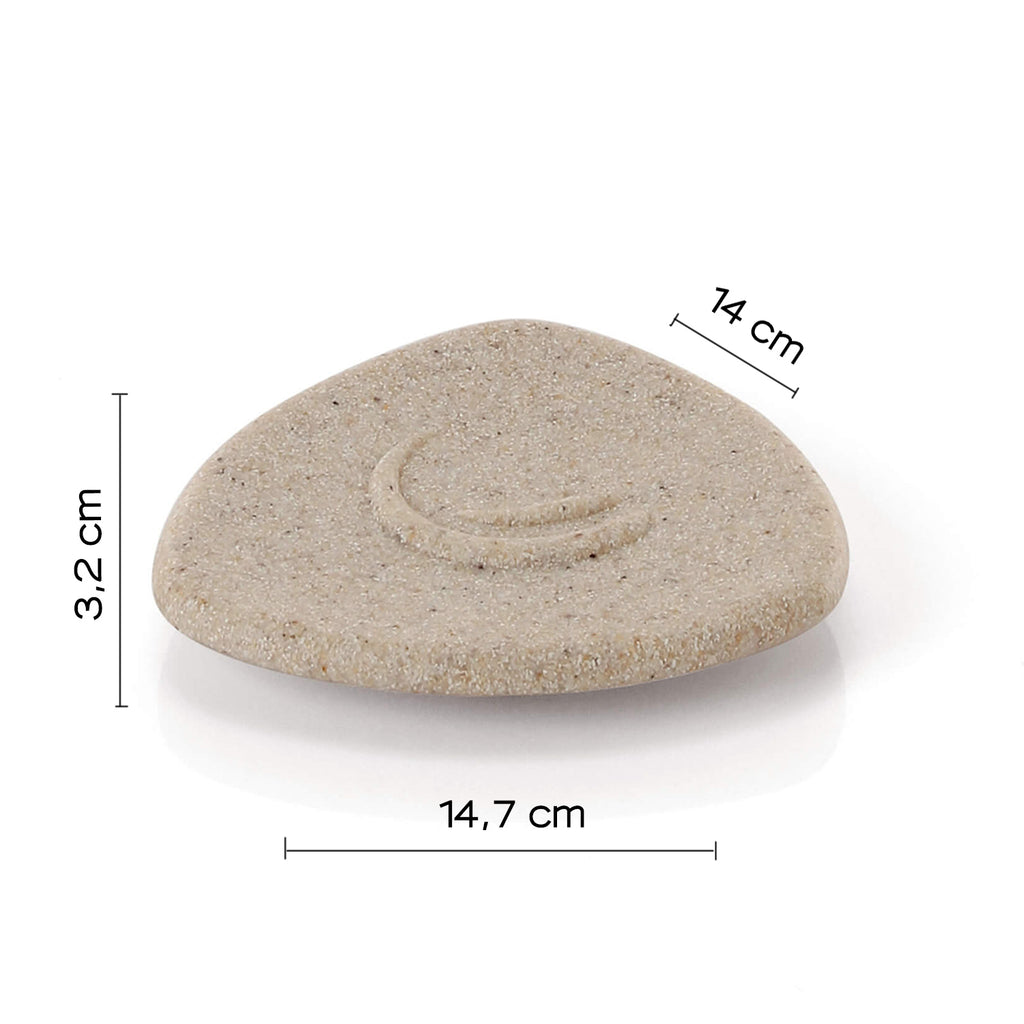 Portasapone in resina e sabbia Gedy serie Libra - Beige