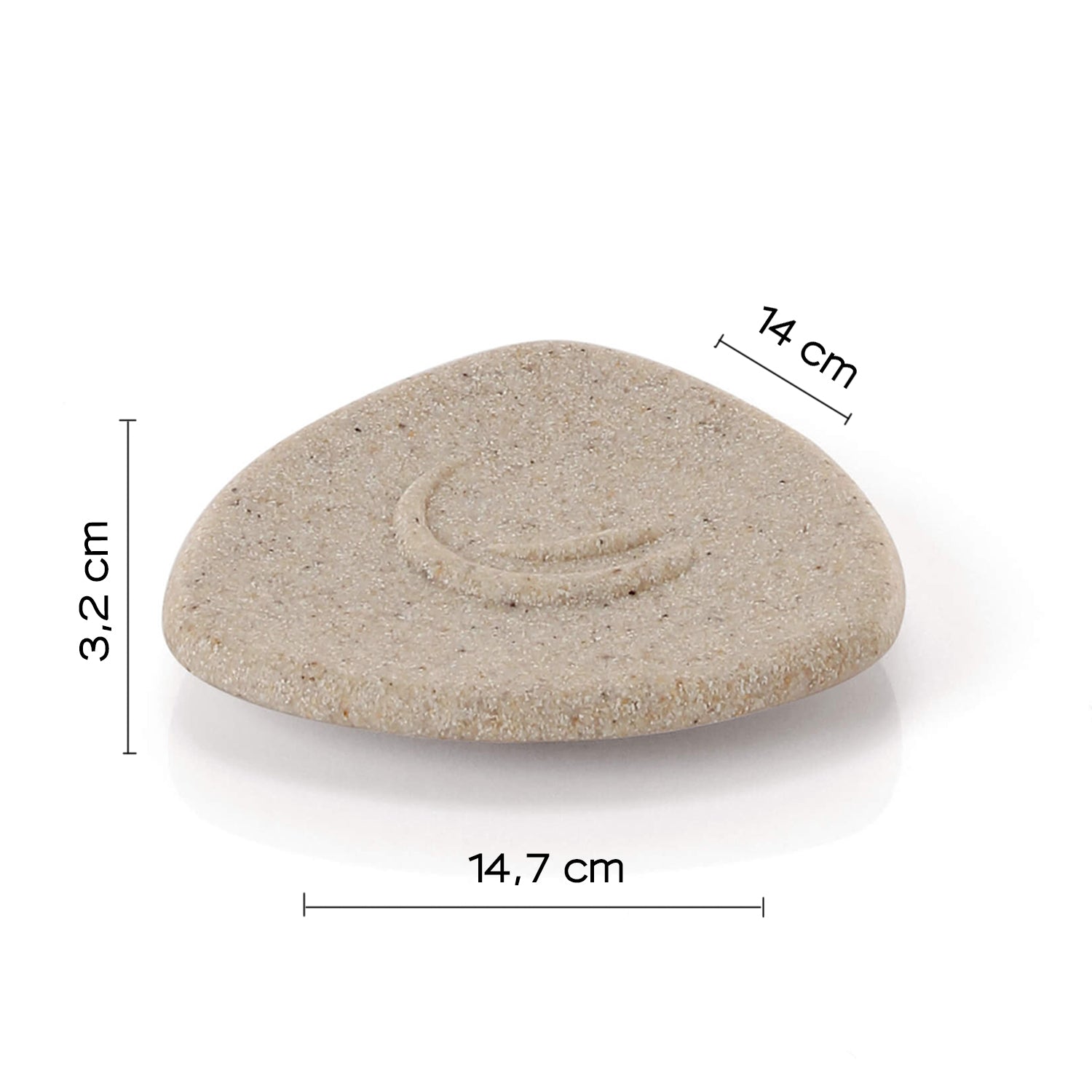 Portasapone in resina e sabbia Gedy serie Libra - Beige