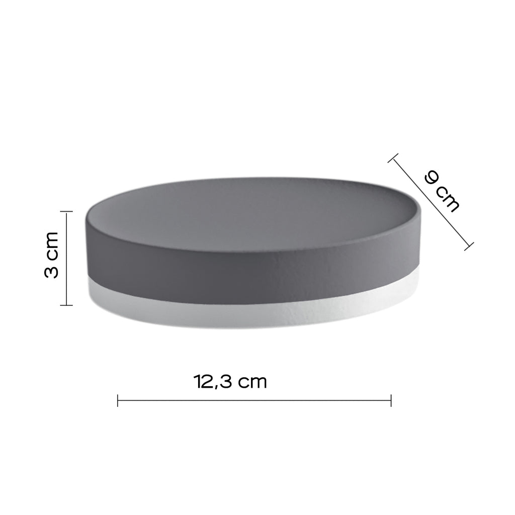 Portasapone in ceramica Gedy serie New Mizar - Grigio