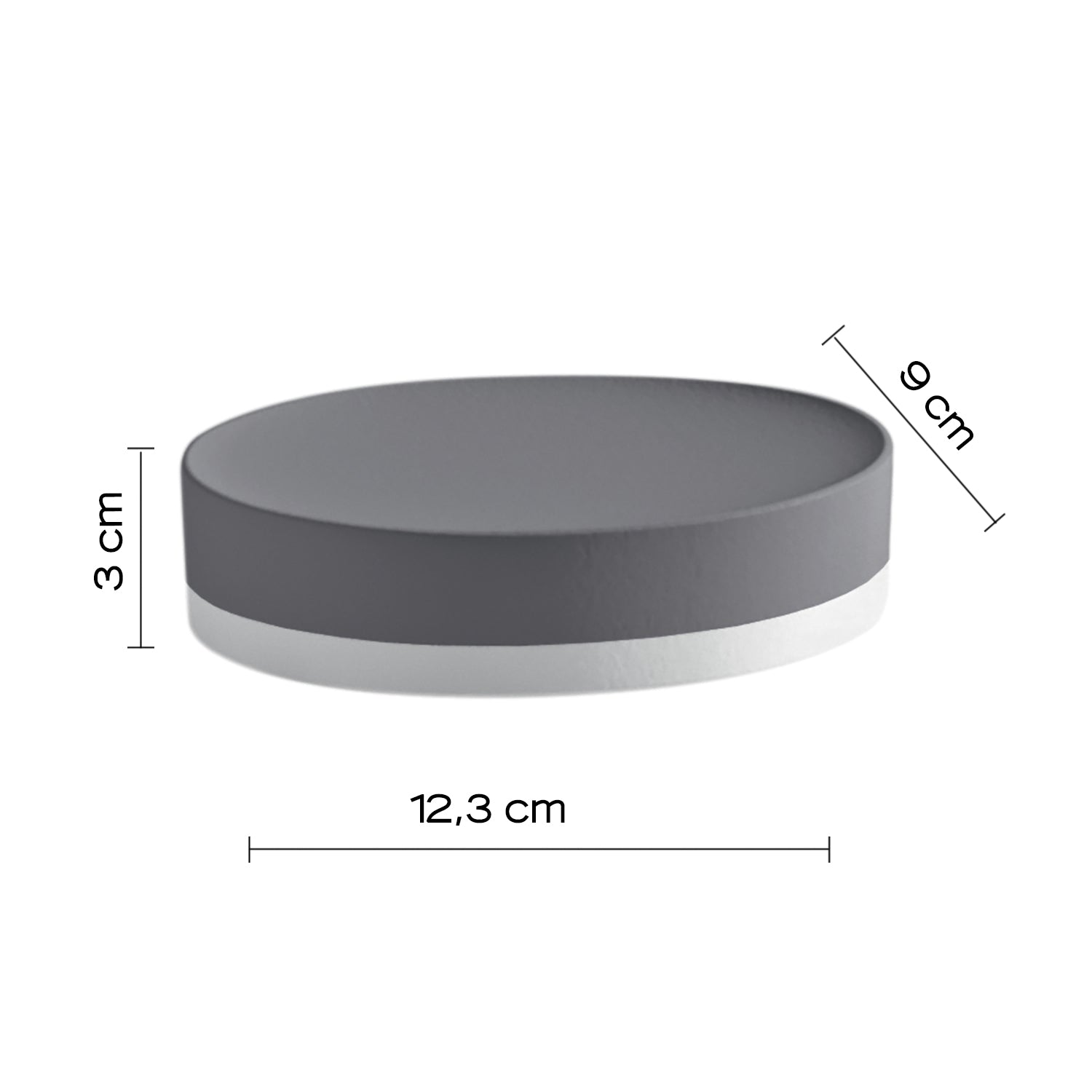 Portasapone in ceramica Gedy serie New Mizar - Grigio