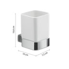 Portaspazzolini a muro Spluga di Gedy - Cromato
