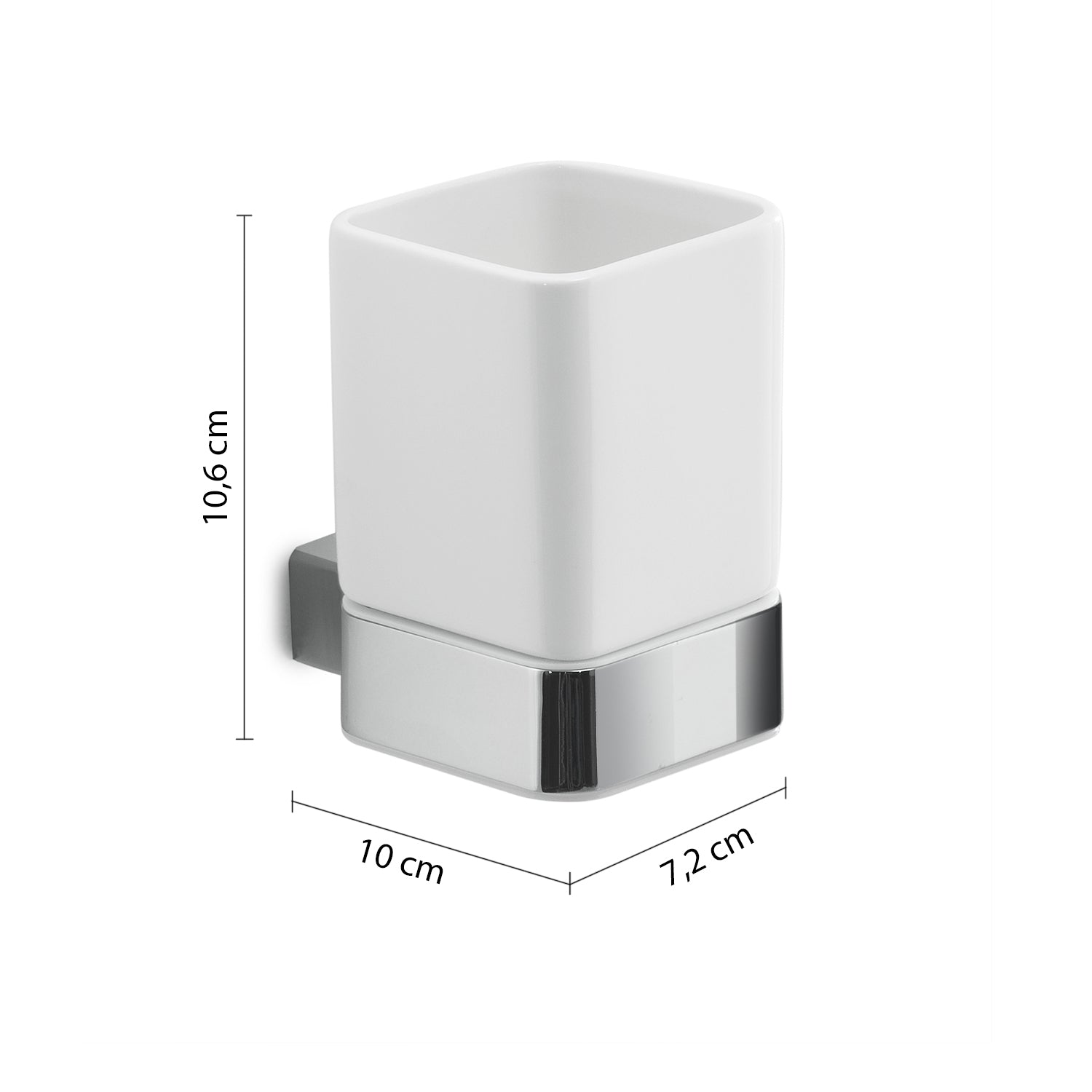 Portaspazzolini a muro Spluga di Gedy - Cromato