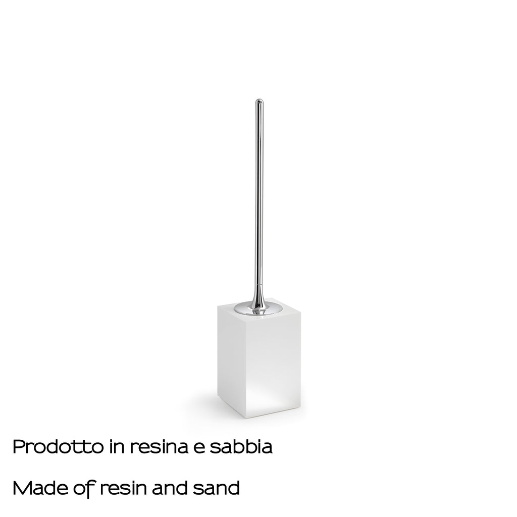 Scopino in resina e sabbia Gedy serie Sofia - Bianco