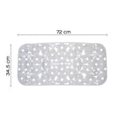 Tappeto antiscivolo vasca 73x35 in PVC modello Margherita di Gedy - Trasparente