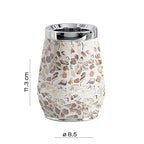 Portaspazzolini in ceramica e madreperla Gedy serie Marina - Crema