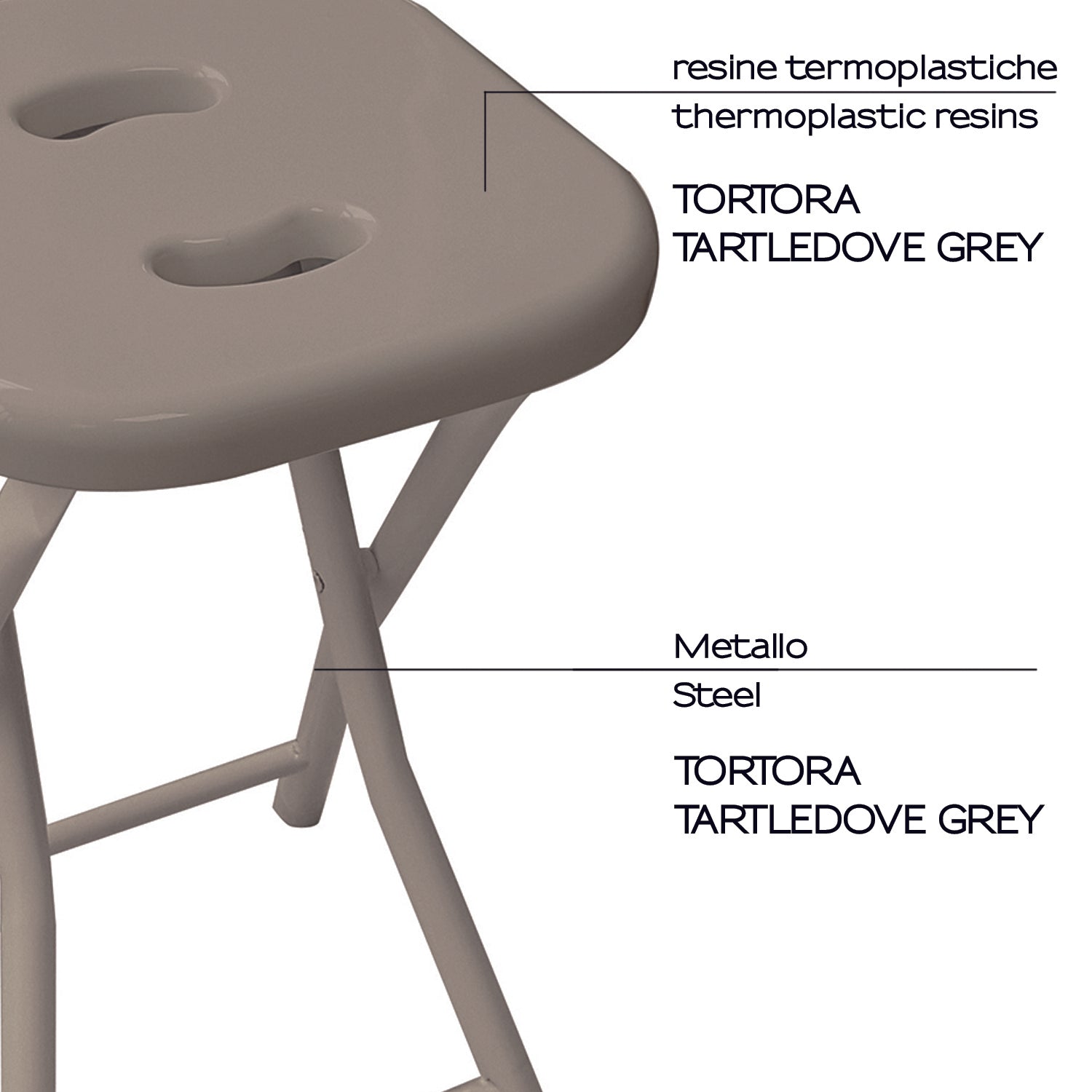 Sgabello richiudibile Gedy - Tortora