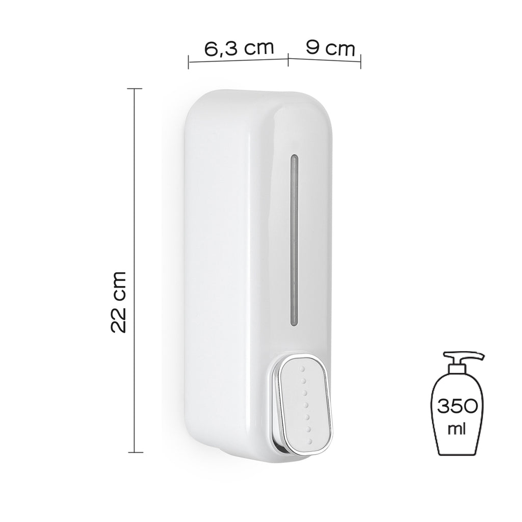 Distributore sapone/gel igienizzante di Gedy modello Mullet da 350 ml - Bianco
