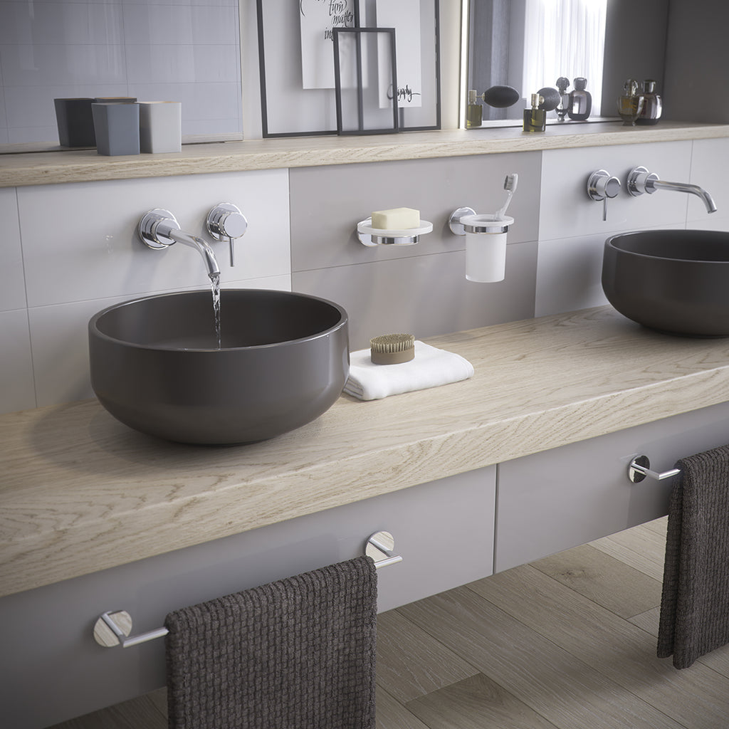 Portasalviette a muro 36 cm Gedy serie Gea - Cromato