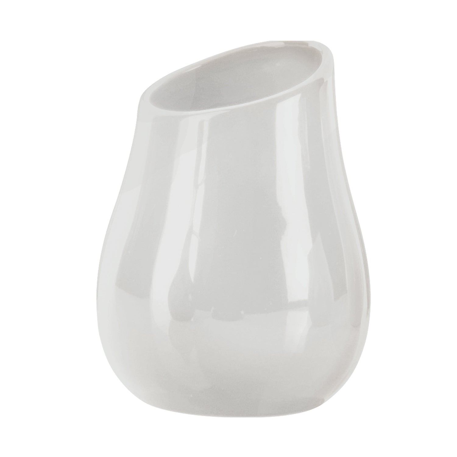 Portaspazzolini in ceramica Gedy modello Azalea - Bianco