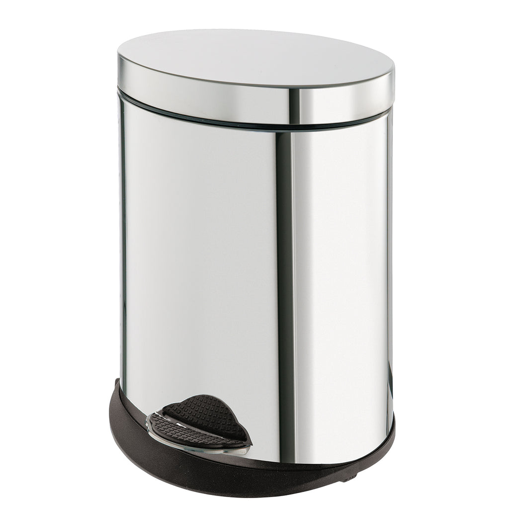 Cestino bagno ovale da 5 lt modello Argenta di Gedy - Cromato