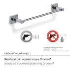 Porta asciugamani 35 cm a muro di Gedy serie Olimpo - Cromato