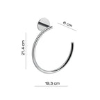 Portasalviette ad anello installazione a muro Gedy serie Gea - Cromato