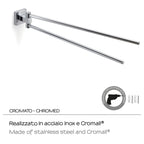 Porta asciugamani a snodo di Gedy serie Olimpo - Cromato