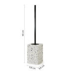 Scopino in resina e pietre Gedy serie Zoe - Graniglia marmo bianco/nero