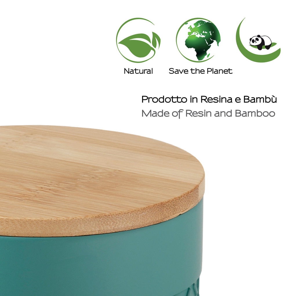 Contenitore da appoggio Gedy serie Thea - Naturale/Verde