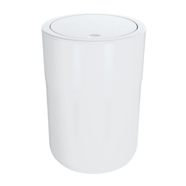 Cestino 5L con coperchio a dondolo modello Cocco - Bianco