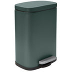 Pattumiera a pedale modello Akira in acciaio capienza 5 litri colore verde scuro opaco
