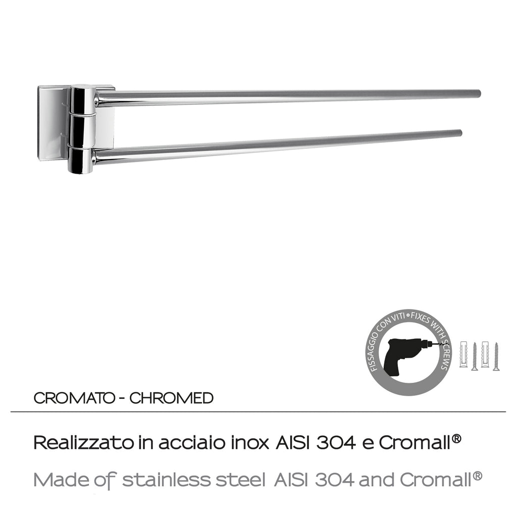 Portasalviette a snodo Fuji di Gedy - Cromato