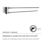 Portasalviette a snodo Fuji di Gedy - Cromato